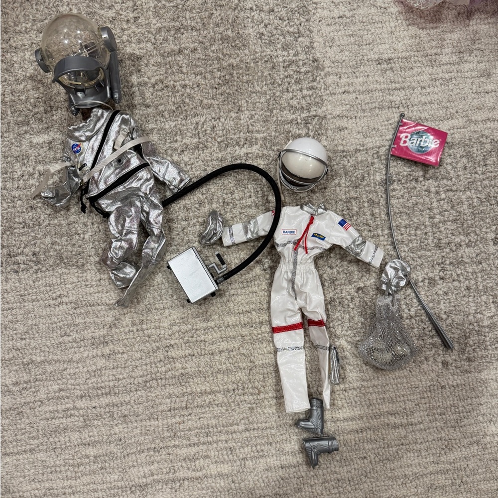 Barbie Astronaut NASA outfit and I think a Ken astronaut outfit with accessories